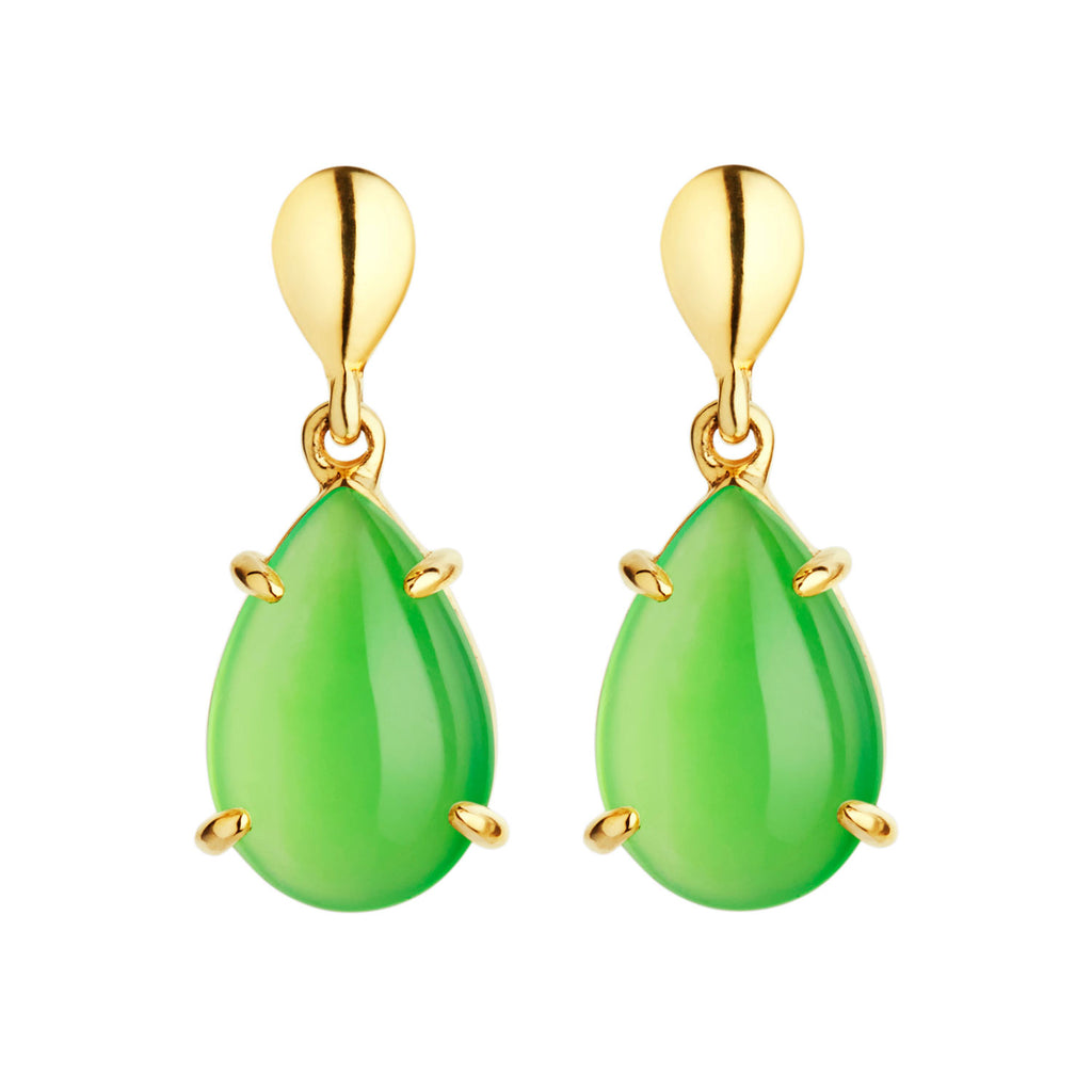 Yerilla Australian jade earrings in 9ct yellow gold